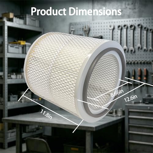 Dust Collector Filter Cartridge with Outer Mesh OD 12.6'' H 11.81'' (320 * 300mm) for Powder Dust Collector Sand Blast Coating Shot Blasting Machine Filter Element - size: 320*300