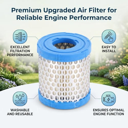 Washable Reusable Air Filter Replacement High Airflow Design for Briggs and Stratton 396424 Engine Lawn Mower Maintenance