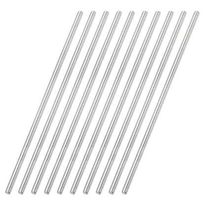 uxcell 10Pcs Fully Threaded Rod M2 x 0.4mm Pitch 65mm/2.6 Inch Threaded - size: M2x0.4mmx65mm