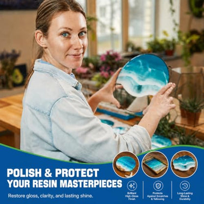 Resin Polishing Kit for Epoxy Resin, 3Pcs Polish & Scratch Removal