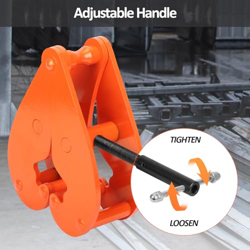 Nisorpa 11000lbs/5 Ton Heavy Duty Vertical Beam Clamp, 3.14-12.59 Inch Adjustable Opening Range, Working Load Capacity I Beam Lifting Clamp for Rigging Steel Beam Clamp Tool