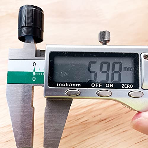 24pcs Shaft Metal Potentiometer Control Knobs 6mm,Black Guitar Pedal Knobs,Dimmer Knob Swicth Replacement,Volume Control Knob Encoder Black,Kelyonewy - size: 6mm