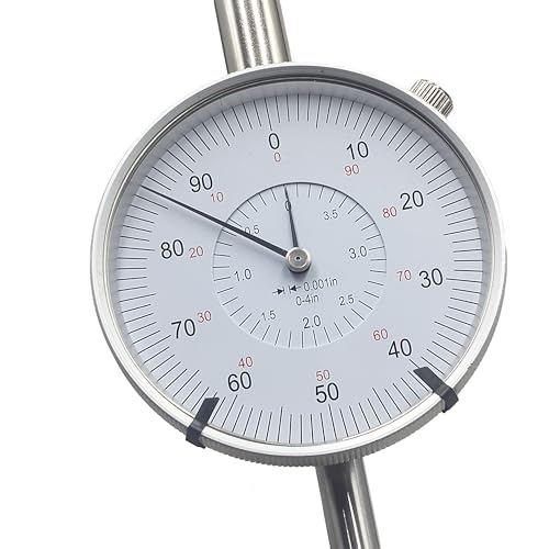 HFS Dial Indicator, 0-4" Range, 0.001" Graduation, 1/4" Lug Back - size: 0-4" x 0.001"