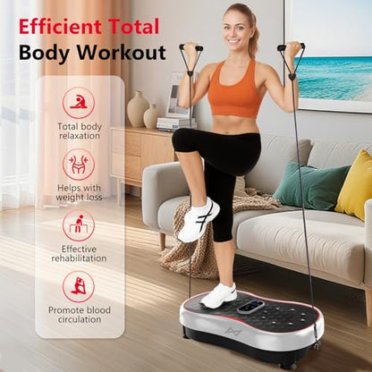 AXV Vibration Plate Exercise Machine Fitness Platform Body Vibrating Board - color: BASIC.SILVER