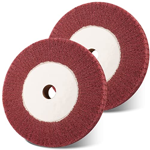 2Pcs 6" Bench Grinder Polishing Wheel, Size 1" Thickness for 0.8" Arbor