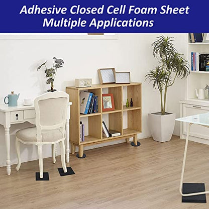 Foam Padding Sheets with Adhesive Backing - 3/4" Thick Self Stick Neoprene Insulation Foam,4PCS 3/4 Inch Thick X 4 Inch Long X 4 Inch Wide - size: 4In*4In*3/4In