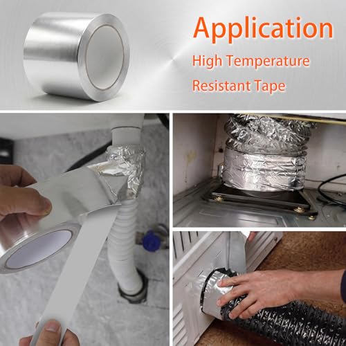 Aluminum Foil Tape, Sealing & Patching, 3 Inch x 20 Yards,Silver - size: 3 Inch x 20 Yards