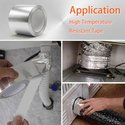 Aluminum Foil Tape, Sealing & Patching, 3 Inch x 20 Yards,Silver - size: 3 Inch x 20 Yards