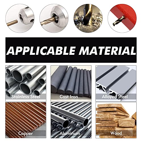 GMTOOLS 5/16 inch Cobalt Drill Bits, M35 HSS, 135 Degree Tip, Jobber Length Twist Drill Bit Set for Hard Metal, Stainless Steel, Cast Iron, Wood and Plastic, with Storage Case, Pack of 10 - style: M35-5/16-10pcs