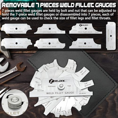 ZeeDix Metal Fillet Weld Gauge Set - style: Weld Fillet Gauges