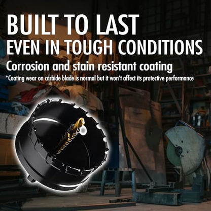 3.5" Tungsten Carbide Tipped Hole Saw Drill Bit for Hard Metal, 88.9mm Hole Cutter for Sheet Metal, Stainless Steel, Iron, Wood, Plastic - size: 3-1/2 in