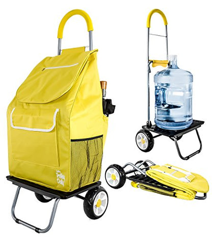 dbest products Bigger Trolley Dolly, Daisy Shopping Grocery Foldable Cart - color: Daisy