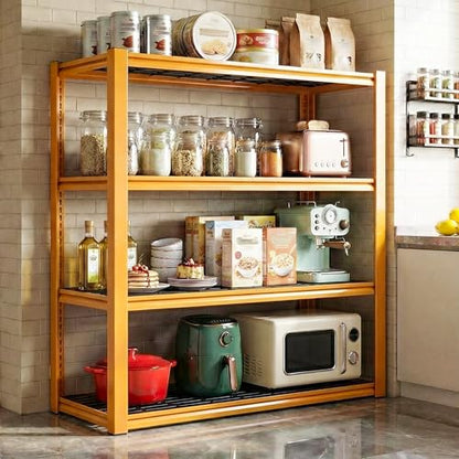 REIBII 40" W Yellow Garage Shelving with Double-Layer Frames for Homeowners - color: Orange