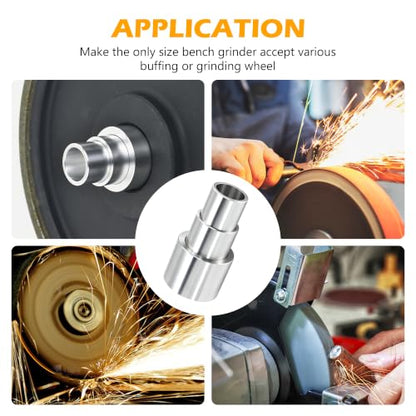 Aluminum Bench Grinder Reducing Bushing Arbor Adapter, 3/4" Thick, 3 Kits - style: 3/4" Thick-3 Piece