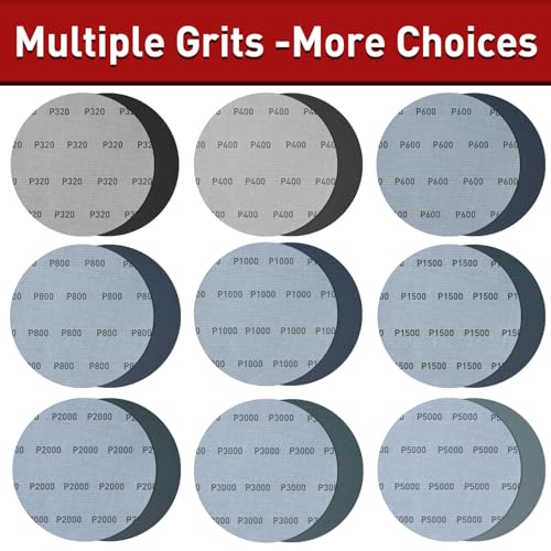 5000 Grit 6 Inch Wet Dry Sanding Discs,50Pcs Hook & Loop Sandpaper - style: 5000 Grit