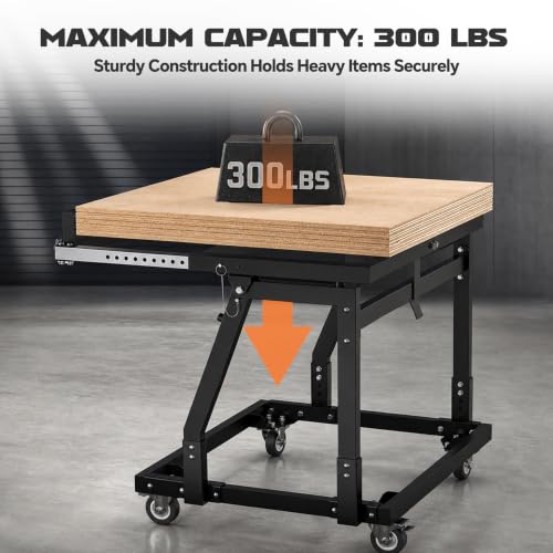 APARECIUM Panel Handler Cart and Shop Stand, Tilting Panel Cart with Rolling Casters, Tilting Panel Mover Mobile Workbench, Drywall Cart for Woodworking, Lumber Furniture Workshop, Warehouses, Garage