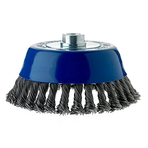 Mercer Industries 189050 - 6" x 5/8"-11 Heavy-Duty Knot Cup Brush, .035 Carbon Steel Wire - color: .035 Carbon Steel, size: 6" x 5/8"-11, style: Knot Cup