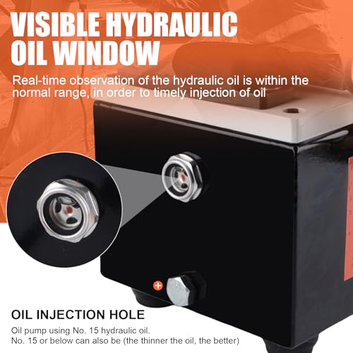 HZLZRZ Electric Hydraulic Pump Power Pack, Single Acting 110v/120v 10000 psi,Unit 2 Stage(1st Stage/290 Psi, 2nd Stage/10,000 Psi) - style: HZEO-700