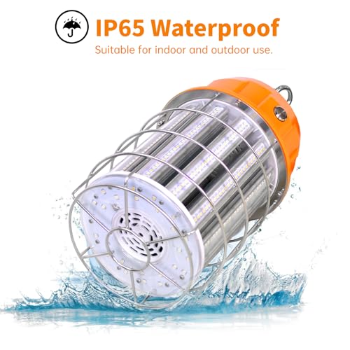 TSEXES 100W LED Temporary Construction Work Light,5000K,13000Lm,Plug-n-Play - color: Orange-100W