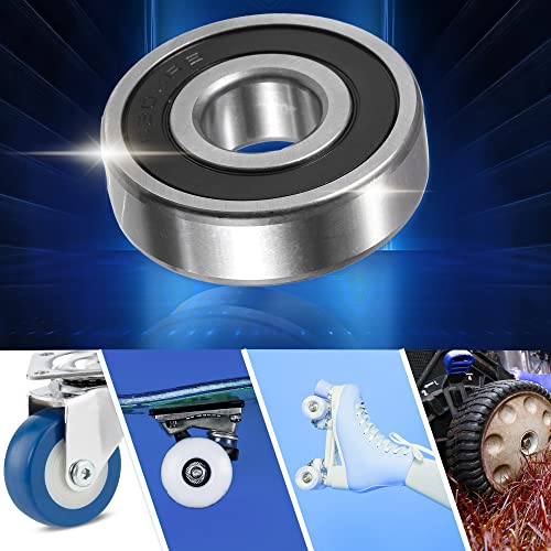 ACROPIX 6303-2RS Bearings Double Rubber Sealed Deep Groove Ball Bearings 17x47x14mm Silver Tone - Pack of 10