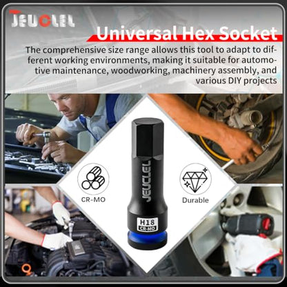 18mm Hex Impact Bit Socket, H18 1/2" Drive Allen Socket, Cr-Mo - size: 1PC | H18 18MM