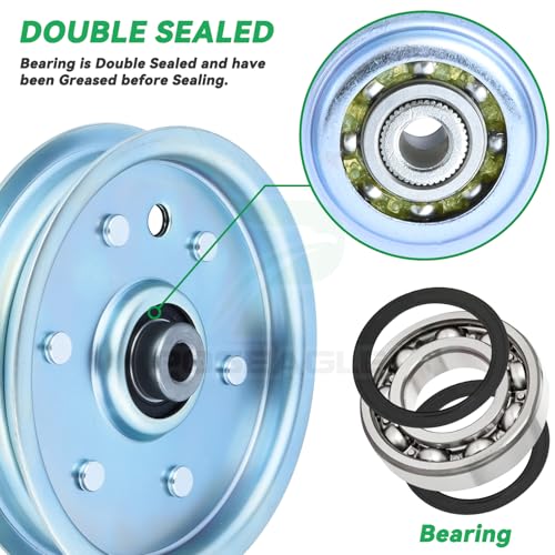 2 Pack 756-1229 Idler Pulley for Cub Cadet 50 Inch RZT50 Tractors - size: 2x756-3005