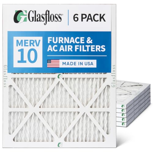 Glasfloss ZL 12x14x1 MERV 10 Pleated AC Furnace Air Filters. 6 Pack - style: 12x14x1
