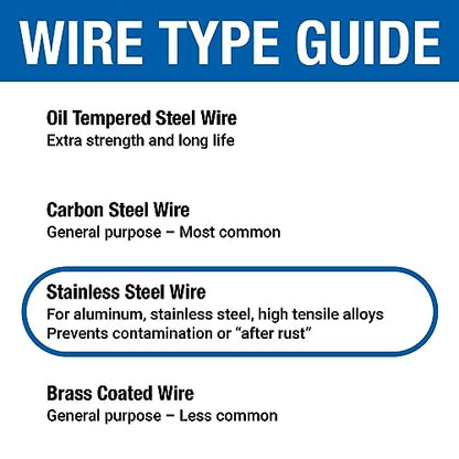 Mercer Industries 186520 - 4" x 1/2" x 5/8"-11 Knot Wire Wheel,.020 Stainless Steel Wire (with metric adapters) - color: .020 Stainless Steel (With Metric Adapters), size: 4" x 1/2" x 5/8"-11, style: Knot Wire Wheel
