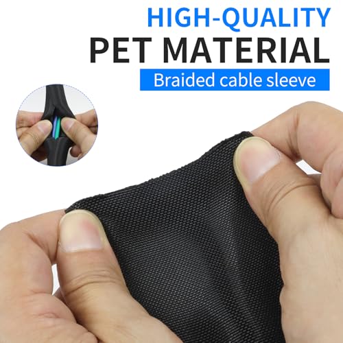 Split Wire Loom, 20ft Automotive Cable Protector Sleeve, Flexible Braided Cable Sleeves High Temperature Cable Management (Black, 1") - color: Black, size: 1"