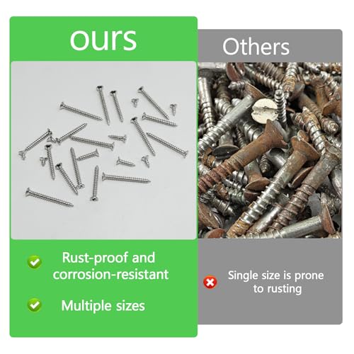 M2 Screw Kit, Wood Screws Assortment Kit, 1600Pcs Screws 4/5/6/8/10/12/14/16/20mm Phillips Flat Head Self Tapping Electronic Accessories Screw Multifunctional DIY Micro Woodworking Screws Set - size: M2-1600Pcs