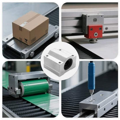4Pcs SC20UU Linear Motion Ball Bearing Slide Block ID 20mm Linear Bearing Linear Block Aluminum Bushing Linear Rail Support Guide Shaft Bearing for Printer Parts 4 Pack - size: SC20UU-4Pcs