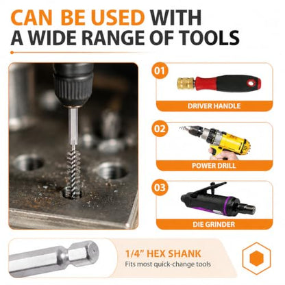 18pcs Wire Bore Brush for Drill Stainless Steel Wire Brush Drill Attachment - size: Stainless Steel