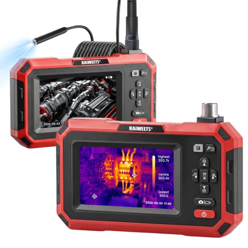 KAIWEETS 2-in-1 Thermal Imaging Camera, Borescope, 192×192 IR, 0.21in Probe