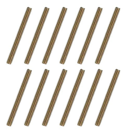 uxcell 12pcs Fully Threaded Rods 1/4x2-1/2 All Thread Studs Long Threaded Screw Carbon Steel for Furniture Garden Railing Mounting Assembly Fastening Frame Connection Colorful Zinc - size: 1/4x2-1/2"