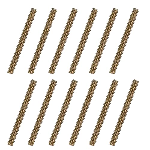 uxcell 12pcs Fully Threaded Rods 1/4x2-1/2 All Thread Studs Long Threaded Screw Carbon Steel for Furniture Garden Railing Mounting Assembly Fastening Frame Connection Colorful Zinc - size: 1/4x2-1/2"