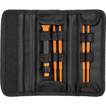 Klein Tools 32584INSR Precision 8-in-1 Screwdriver Set with Case, 1000V Rated Insulated Set with Phillips, Slotted and Tamperproof TORX Bits - style: 8-in-1 Precision