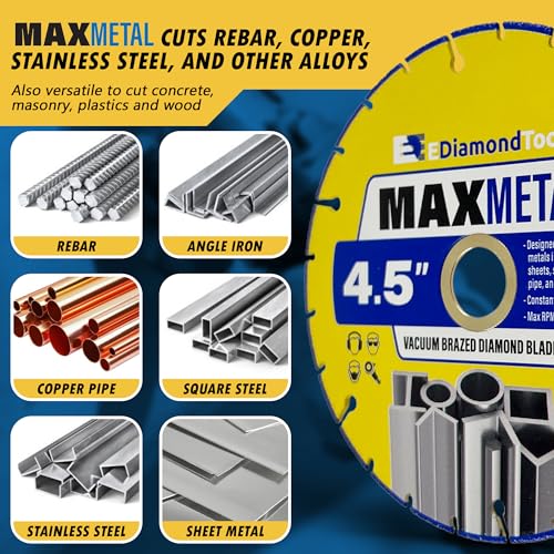 4.5" Diamond Saw Wheel for Metal Cutting, 1 PC - size: 4.5"