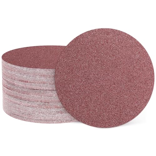 HARFINGTON 50 Pcs 3 Inch Sanding Discs 40 Grit Red Aluminum Oxide - size: 3 Inch(40 Grit)