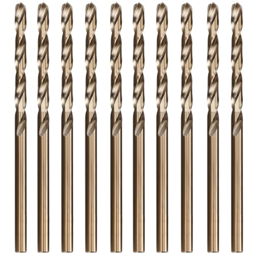 10-Pack 7/64" M35 Cobalt Steel Drill Bits for Hard Metalworking - style: 7/64"(10pcs)