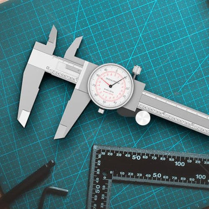 HDLNKAK Dial Caliper 0-6"/150mm Dual Reading Scale Inch/Metric - color: Red