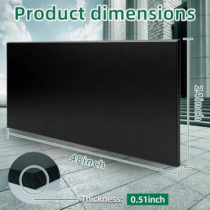 High-Density Polyethylene (HDPE) Plastic Sheet, 1/2" X 24'' X 48'' Black, Versatile Board for Machining, Home Improvements, and DIY Engineering Projects - color: Black, size: 1/2" X 24" X 48"