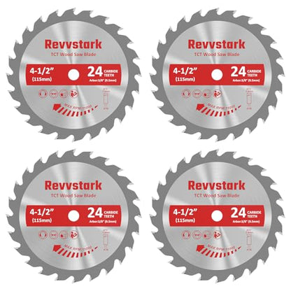 4 Pack 4 1/2 Inch 24T Circular Saw Blade for Various Wood Cutting - size: 4-1/2 In 3/8" Arbor 24T(4PCS)