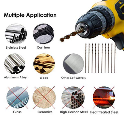 10PCS 1mm Twist Drill Bit Set,High Speed Steel Cobalt Drill Bit - size: 1mm
