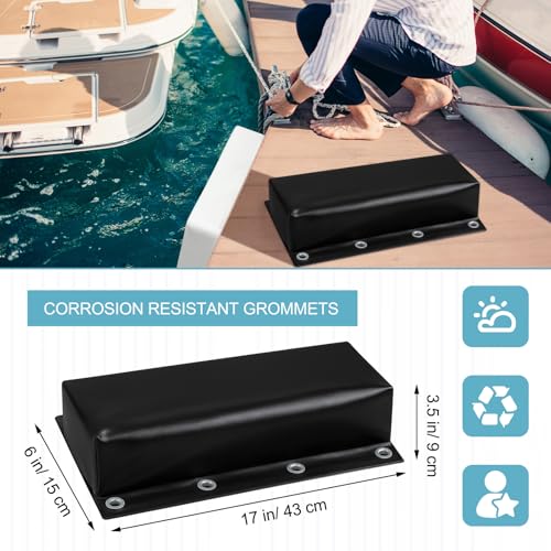 Boat Dock Bumpers Heavy-Duty Marine - color: Black, size: 17 x 6 x 3.5"
