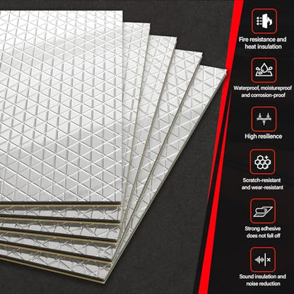 394 Mil Car Sound Deadening Mat, Sound Deadener Material 13 Sq Ft, 12-Piece - size: 12.92 sqft