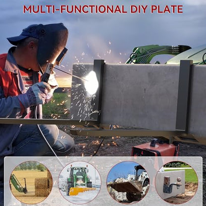 YITAMOTOR 5/16'' Universal Quick Attach Mount Plate with Bottom Connector Holes & Reinforced Top Bar, Compatible with Kubota and Bobcat Skid Steers and Tractors - size: 5/16"