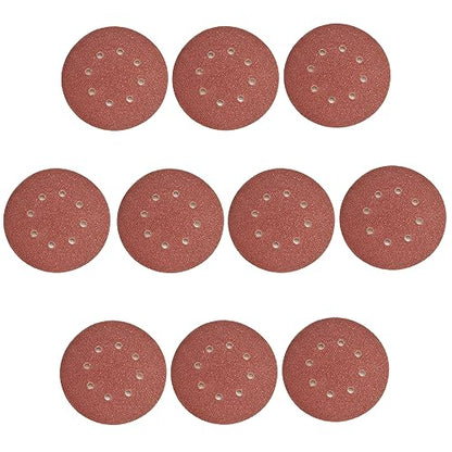 Utoolmart 10Pcs 7 Inch 8 Hole Hook and Loop Sanding Disc 40 Grit, Flocking Sandpaper for Random Orbit Sander - size: 40 Grit