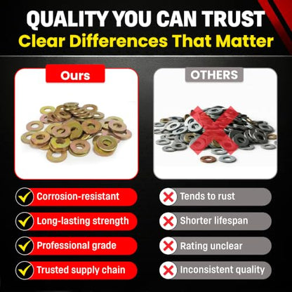 Chenango Supply 1/4 Hardened USS Flat Washer, Grade 8 (50 Pieces) - size: 1/4" USS Flat Washer 50pcs