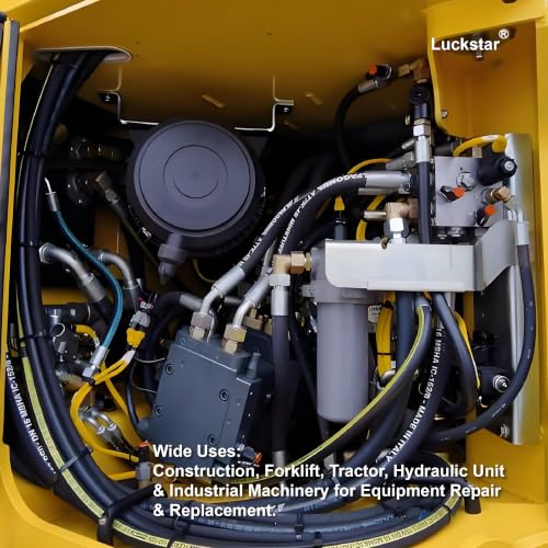 Luckstar 26711-08-08 18" Long 1/2" Hydraulic Hose Swivel Assembly, 2-Layer Steel Braided, EN853 SAE 100R2AT, Female JIC 37° x Female JIC 37°, 6525 PSI Working Pressure - size: 18" JIC Hose Assembly