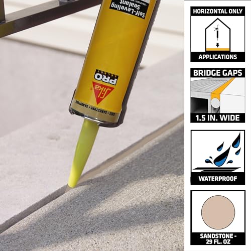 SIKA Sikaflex Self Leveling Sealant, Sandstone, 29 fl oz fL, Polyurethane, Sealing Horizontal Expansion Joints in Concrete, Accelerated Curing, Self-Leveling, Durable - color: Sandstone, size: 29 fl. oz (Pack of 1)